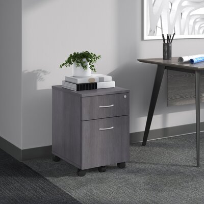 Argelis Laminate Pedestal 2-Drawer Mobile Vertical Filing Cabinet by Upper Square