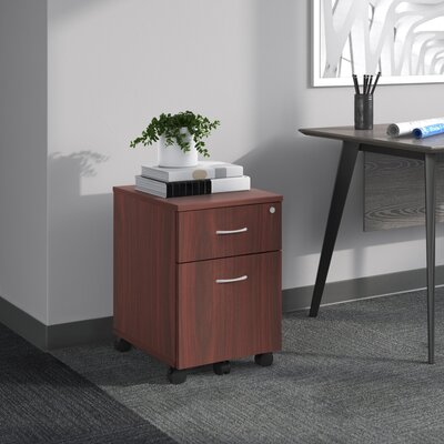 Argelis Laminate Pedestal 2-Drawer Mobile Vertical Filing Cabinet by Upper Square