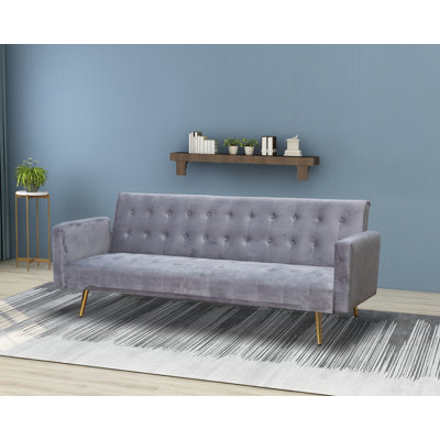 Amalyn 75" Square Arm Sofa Bed by Mercer41