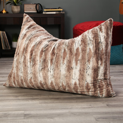 Kheir Pillow Saxx 3.5 Foot Giant Décor Floor Pillow, Premium Luxe Fur