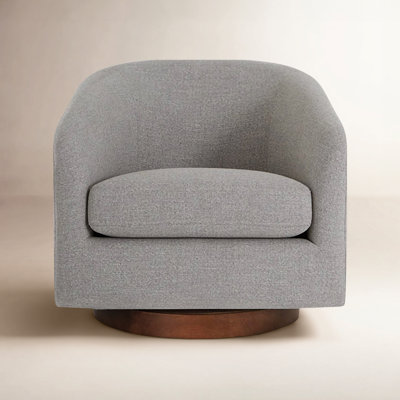 Bennett Upholstered Swivel Barrel Chair by AllModern