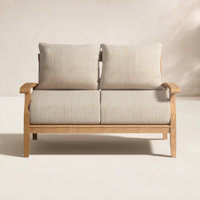 Summerton 54.25" Wide Outdoor Teak Loveseat with Cushions by Birch Lane