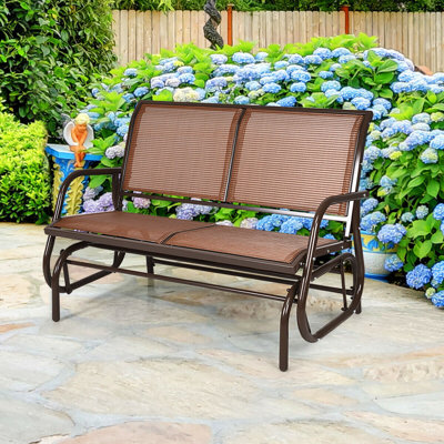 Alista Steel Glider Bench by Wade Logan