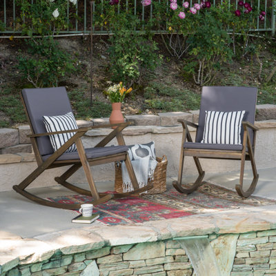 Gerling Outdoor Rocking Chair with Cushions by George Oliver