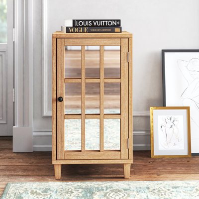 Callun 1 Door Mirrored Accent Cabinet by August Grove
