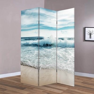 Ines 3 Panel 72" Room Divider by Rosecliff Heights