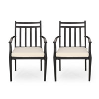 Johnstown Patio Dining Armchair with Cushion by Gracie Oaks