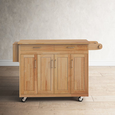 Locust Grove Kitchen Cart with Wood Top by Birch Lane
