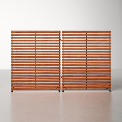 Auden 119" W x 72" H 2 - Panel Aluminum Folding Room Divider