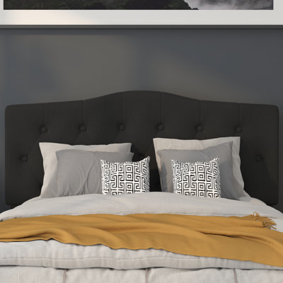 Ciriaca Arched Button Tufted Upholstered Headboard by Charlton Home