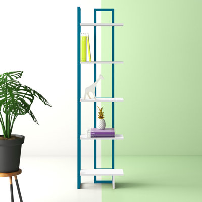 Carmen 71" H x 18" W Metal Corner Bookcase by Hashtag Home