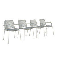 Alyisa Patio Dining Gray Chairs (Set Of 4), Gray Cushions by Lark Manor