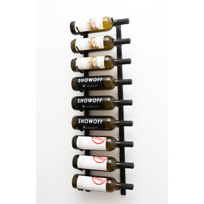 Indurial 9 Bottle Metal Wall Mounted Wine Bottle Rack by Rebrilliant