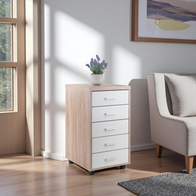5-Drawer Mobile Vertical Filing Cabinet by Inbox Zero