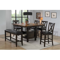 Brennan Counter Height Butterfly Leaf Dining Set by Rosalind Wheeler