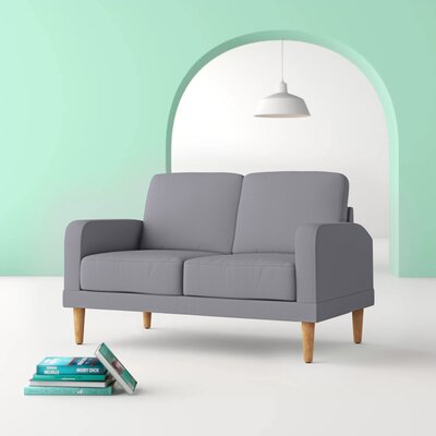 Coffield 50" Square Arm Loveseat by Hashtag Home
