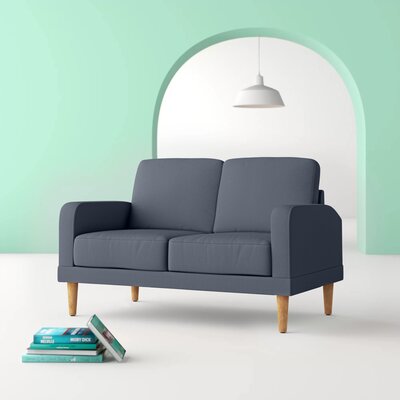 Coffield 50" Square Arm Loveseat by Hashtag Home