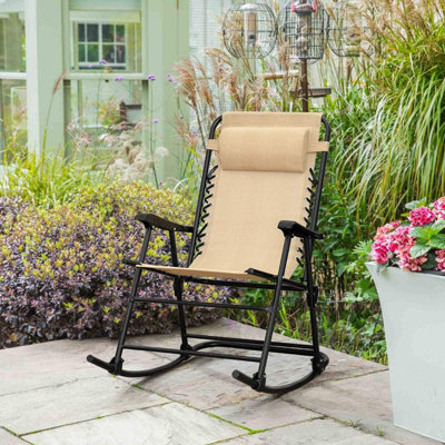 Kantzer Rocking Metal Chair with Cushions by Red Barrel Studio