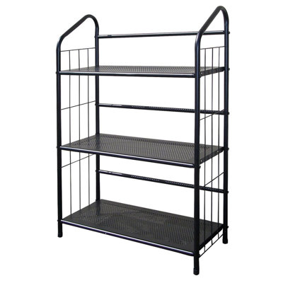 Fogg Black Metal Standing Book Shelf by Rebrilliant
