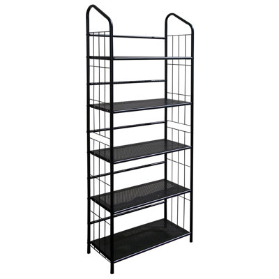 Fogg Black Metal Standing Book Shelf