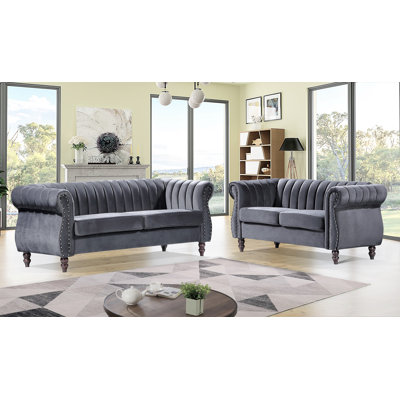 Capucina Velvet Living Room Set by Rosdorf Park