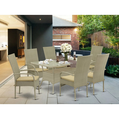 Treutlen 7 Piece Dining Set with Cushion by Bay Isle Home