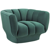 Modway Silver Orchid Burbridge Channel Tufted Performance Velvet Armchair by Modway