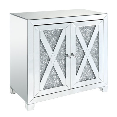 Remsen 2 Door Mirrored Accent Cabinet by Rosdorf Park