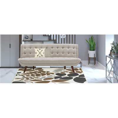 Seales Twin or Smaller 73" Wide Tufted Back Convertible Sofa by Corrigan Studio