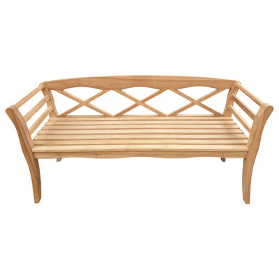 Nickos Teak Wood Patio & Garden Bench by Canora Grey