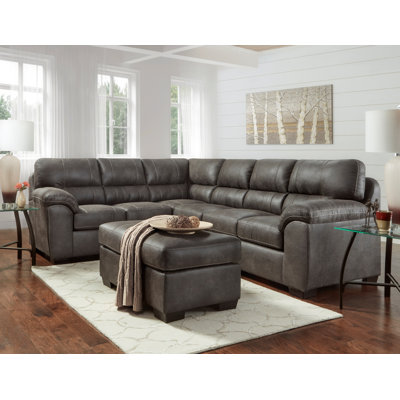 Farlend 115" Wide Left Hand Facing Corner Sectional with Ottoman by Red Barrel Studio
