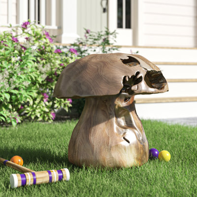 Elsje Teak Mushroom Stool by Union Rustic