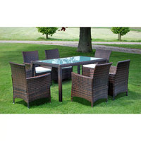 Amerski Rectangular 6 - Person Dining Set with Cushions by Winston Porter