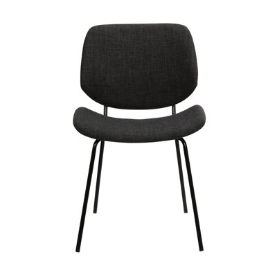 Monceau Upholstered Side Chair in Charcoal by Ivy Bronx