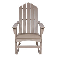 Janes Solid Wood Rocking Adirondack Chair by Rosecliff Heights