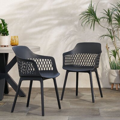 Boulus Outdoor Patio Dining Chair by Wade Logan