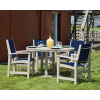 POLYWOOD Coastal 5-Piece Round Farmhouse Dining Set by POLYWOOD