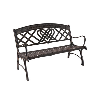 Whitham Celtic Cast Iron Park Bench by 17 Stories
