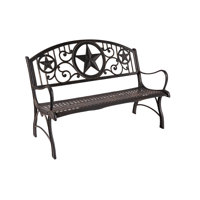 Yelton Star Cast Iron Park Bench by Fleur De Lis Living
