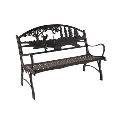 Midkiff Golf Cast Iron Park Bench by Canora Grey