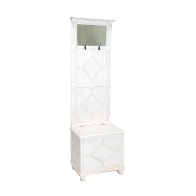Koball Pine Solid Wood Hall Tree with Shoe Storage by Canora Grey