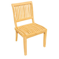Masten Stacking Teak Patio Dining Chair by Rosecliff Heights