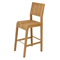 Mastin 30" Teak Patio Bar Stool by Rosecliff Heights