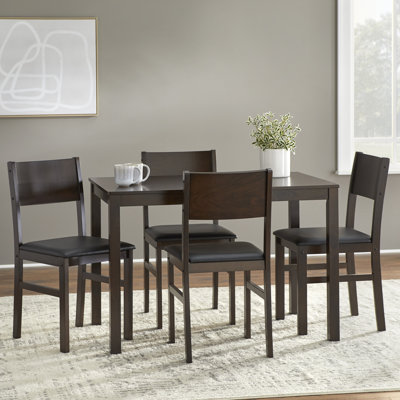 Mariann Lucca 5 Piece Solid Wood Dining Set by Red Barrel Studio
