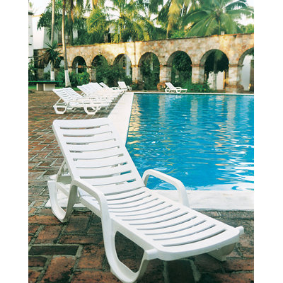 Grosfillex Bahia 75" Long Reclining Chaise by Grosfillex Expert
