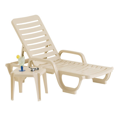 Grosfillex Bahia 75" Long Reclining Chaise by Grosfillex Expert