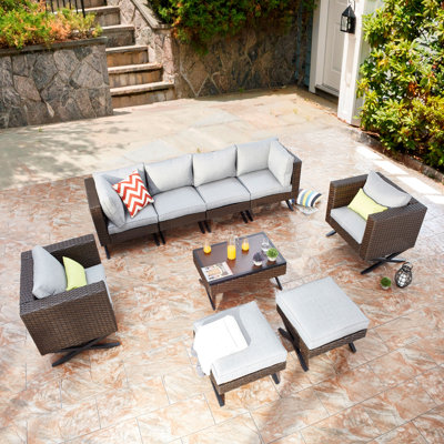 Boydston 9 Piece Sofa Seating Group with Cushions