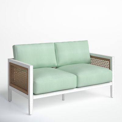 Ronzi 59" Wide Outdoor Loveseat with Cushions by Red Barrel Studio