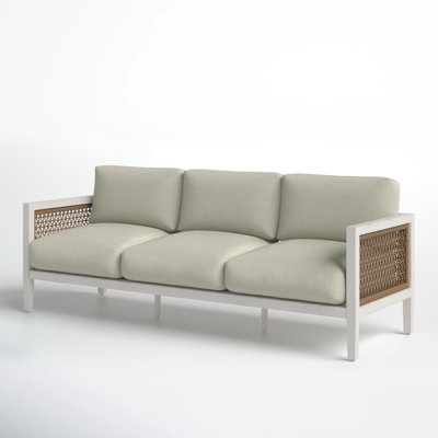 Ronzi 86" Wide Outdoor Patio Sofa with Cushions by Red Barrel Studio