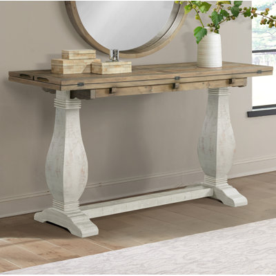 Sarcoline Solid Wood Flip-Top Sofa Console Table by The Twillery Co.